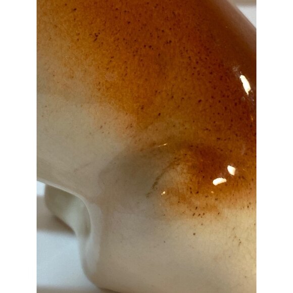 Bassett Hound Dog Vintage Glazed Ceramic Sitting Figurine Unmarked - Picture 10 of 16